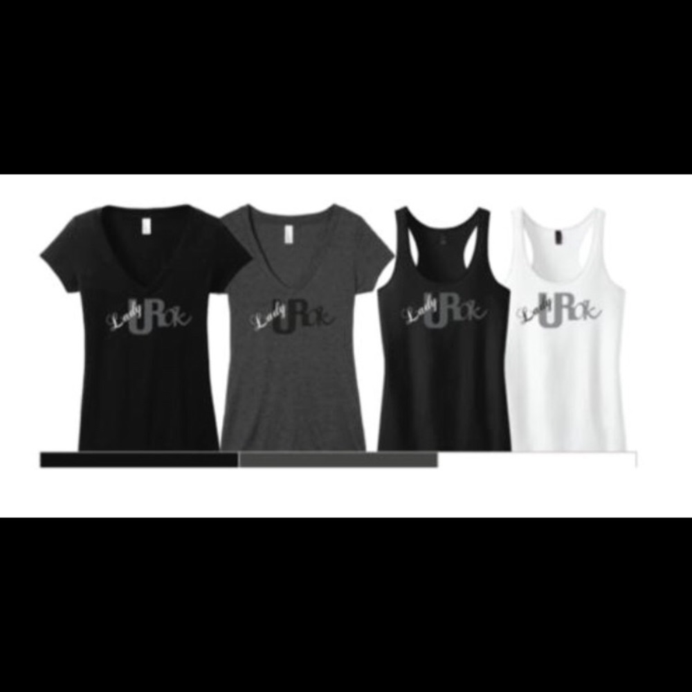 3-pack! Racerback Tank Tops - Lady URok logo